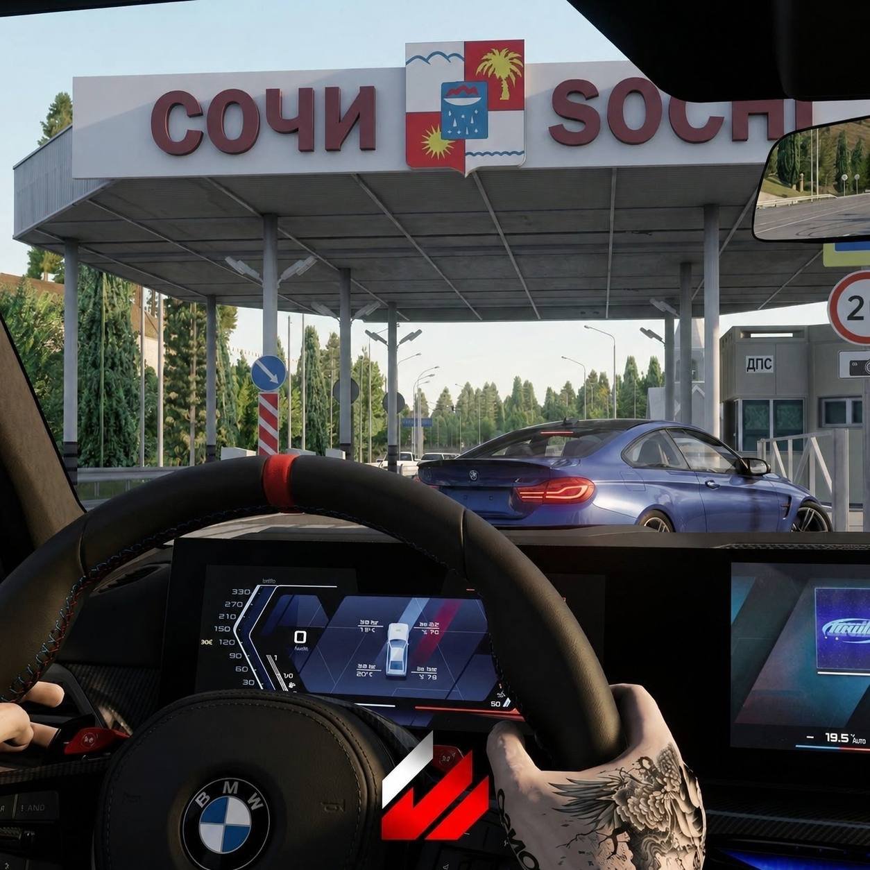 Руль и детали кокпита автосимулятора Moza в Sora Racing
